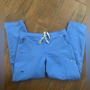 Figs women's Yola skinny scrubs pants ceil blue petite